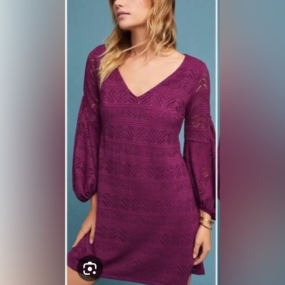 Ella moss lace keyhole long sleeve dress spring boho knit long sleeve party